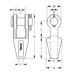 Open Spelter Sockets - Diagram