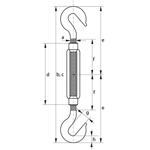 Hook and Hook - DIN1480 Strainers - Diagram