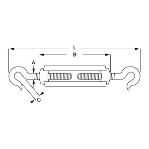 Hook and Hook - Commercial Strainer - Diagram
