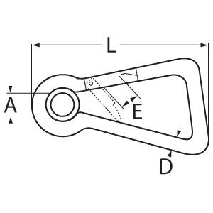 Carbine Hook - Asymmetric Diagram
