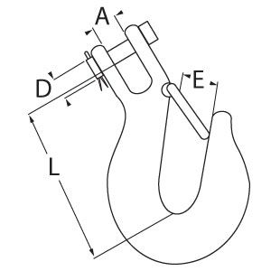 Clevis Type Hook with Latch Diagram