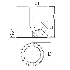 Stainless Steel Wire Rope Cross Clamp - Diagram