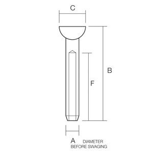 Stainless Steel Swage Stemball - Diagram