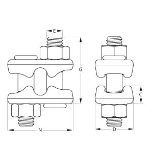Fist Grip Wire Rope Clips - Diagram