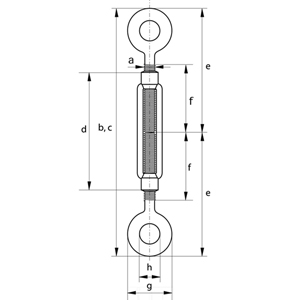 Eye and Eye - DIN1480 Strainers - Diagram