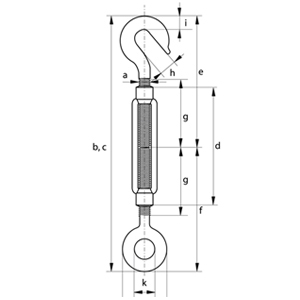 Hook and Eye - DIN1480 Strainer - Diagram